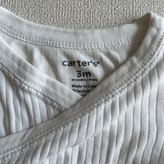 Carter's 3m ホワイト長袖ボディスーツの画像