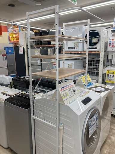 10/24 値下げ?美品?bellmaison ベルメゾン?ランドリーラック?便利?高さ調整可能ホワイト?2510
