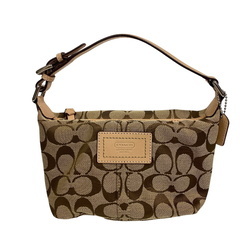 コーチ COACH ハンドバッグ シグネチャー ミニバッグ アクセサリーポーチ ベージュの画像