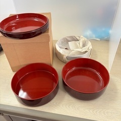 【未使用品/新宮町】漆器　3段　未使用品　の画像