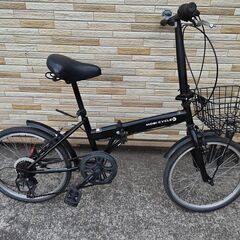 中古自転車 6段変速 20インチ 折り畳み 軽整備済み 防犯登録...