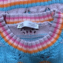 ZARA 鍵編みサマーニット　Mサイズの画像