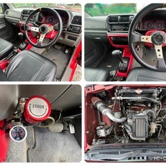 JB23W ジムニー❗️1型❗️リフトアップ❗️牽引登録❗️4ナンバー❗️社外オーディオ❗️の画像