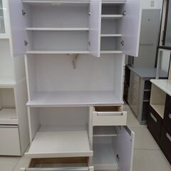 ★リユースのサカイ日立店★HJ7849 ノダ工芸 レンジボード ホワイト H181.5×D45×W98.5 クリーニング済み の画像
