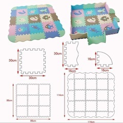 魚デザイン 知育パズルマットの画像