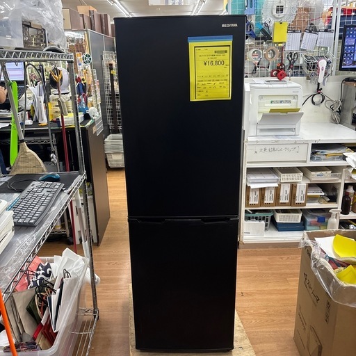 ☆ドリーム荒牧店☆ジモティー割引有☆【クリーニング済み】アイリスオーヤマ/2ドア冷蔵庫/IRSE-16A-B/162L/2021年製