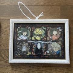 (決まりました)ジブリ
ステンドグラスパズル完成品3点の画像