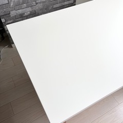 【お譲りします】 ダイニングテーブル（ホワイト天板×木脚）の画像