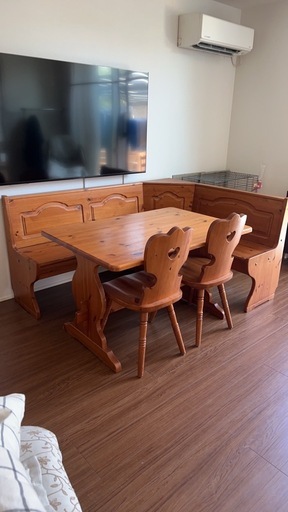 カントリー風　リビングダイニングセット