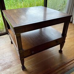 【 DREXEL HERITAGE/ドレクセル ヘリテイジ】 定価23万 トライユン エンド サイドテーブル マホガニー リビング ダイニング 書斎 寝室の画像