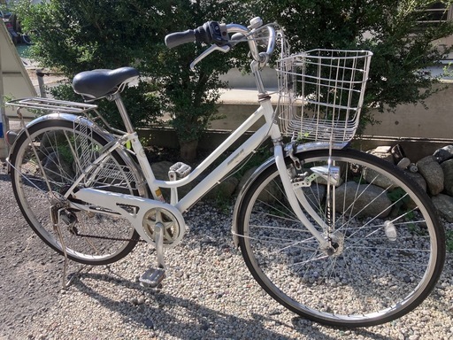 663、ママチャリ27インチホワイト