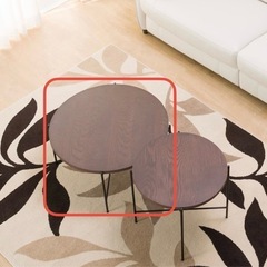 ニトリ 円形センターテーブル(ヴェルカー7050MBR)の大きい方の画像