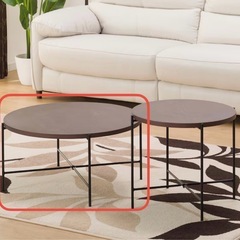 ニトリ 円形センターテーブル(ヴェルカー7050MBR)の大きい方の画像