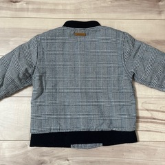 petit main チェック柄ジャケット110cmの画像
