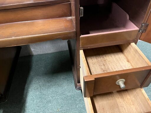 木製 ドレッサー 鏡台 昭和レトロ 幅91cm×奥行44cm×高さ160cm