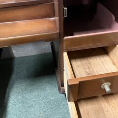 木製 ドレッサー 鏡台 昭和レトロ 幅91cm×奥行44cm×高さ160cm の画像