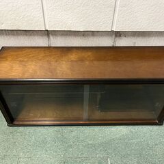 木製 飾り棚 収納棚 昭和レトロ 幅102cm×奥行31cm×高さ43cm の画像
