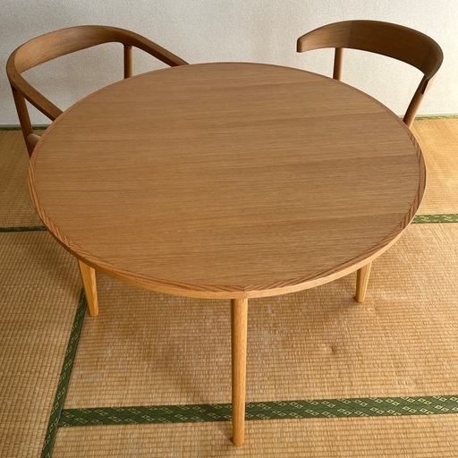 マルニ60+ オークフレームラウンドテーブル100