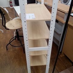 ★リユースのサカイ水戸店★  フリーラック ホワイト×ライトブラウン H114×D28×W61 クリーニング済み MT5554の画像