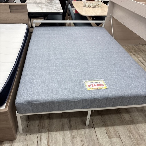 IKEA ダブルベッド フレームホワイト