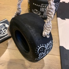 レーサータイヤ使用  ハンドメイド  植物やインテリア雑貨置きの画像