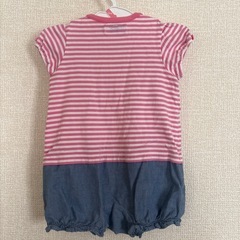 Miki House ストライプロンパース 70の画像