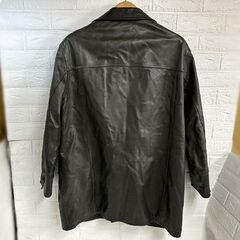 bel gusto ラムレザー コート LLサイズ ダークグリーン系 レザージャケット ベルグスト 東京毛皮貿易 羊革 古着 現状品 札幌市 白石店 札幌市 白石店 の画像