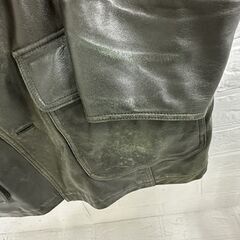 bel gusto ラムレザー コート LLサイズ ダークグリーン系 レザージャケット ベルグスト 東京毛皮貿易 羊革 古着 現状品 札幌市 白石店 札幌市 白石店 の画像