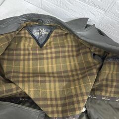 bel gusto ラムレザー コート LLサイズ ダークグリーン系 レザージャケット ベルグスト 東京毛皮貿易 羊革 古着 現状品 札幌市 白石店 札幌市 白石店 の画像