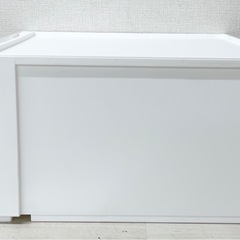 ①【中古品】ニトリ NITORI 組み合わせ可能 収納ケース 衣類ケース リビング収納 ホワイトの画像