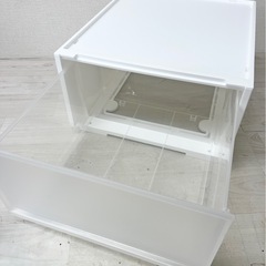 ①【中古品】ニトリ NITORI 組み合わせ可能 収納ケース 衣類ケース リビング収納 ホワイトの画像
