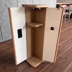 トイレラック スリム 完成品 幅19cm トイレットペーパー ストッカー 小物入れ 両扉 収納ラック の画像