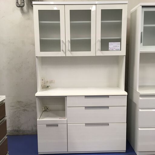 ★リユースのサカイ横浜南店★YM1462  レンジボード ホワイト W120×D43×H200 クリーニング済み