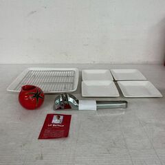 【La BETTOLA】 ラ・ベットラ フルット フライドディッシュセット 食器 大皿 金網 トング 小皿 ソース入れ A0460の画像