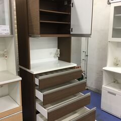 ★リユースのサカイ横浜南店★YM1463  レンジボード ブラウン W80×D51×H201 クリーニング済みの画像