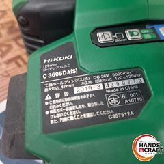 ✨HiKOKI　中古　C3605DA(S)　充電式マルノコ　125ｍｍ　36Ｖ　本体のみ✨うるま市田場✨の画像