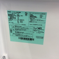 【高年式】2ドア冷凍冷蔵庫 Haier ﾊｲｱｰﾙ JR-NF173D 173L 2023年製:グレーの画像