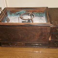 長火鉢　レトロ　灰あり　五徳　灰ならしの画像