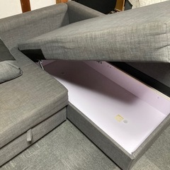 中古　IKEA 大型ソファベッド　の画像