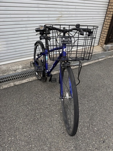 自転車　ジュニア26インチ　7段変速クロスバイク　防犯登録削除済　ブリヂストン　シュライン　フル装備　青　(Bridgestone S