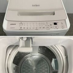 2022年製 日立 全自動洗濯機 ビートウォッシュ 8.0kg ナイアガラビート洗浄 おしゃれ着コース BW-V80H(V) 中古家電 店頭引取歓迎 R10087の画像
