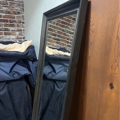 IKEA HEMNES ヘムネス 全身ミラー 74×165cm ブラックブラウン（廃盤） の画像