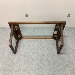 J7Y2312 モーヴィ フォールティング ガラス テーブル 約9kg ジャックポット 天然木製 W900×D450×H380 ブラウン 家具 リビングの画像