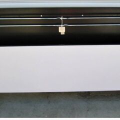 ①会議テーブル　フラップ式　オフィスデスク　FT460M　幅150㎝　ミーティングテーブル　ワークテーブル　会議机　幕板　キャスター付き　の画像