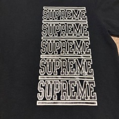 ✨美品✨ Supreme ロングスリーブ Tシャツ 黒 M 縦ロゴの画像
