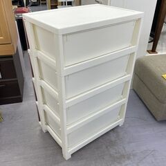 4段 プラチェスト 幅53×奥行40×高さ81cm ピンク系 衣装ケース リビングチェスト タンス 箪笥 衣類収納 収納家具 札幌市手稲区の画像
