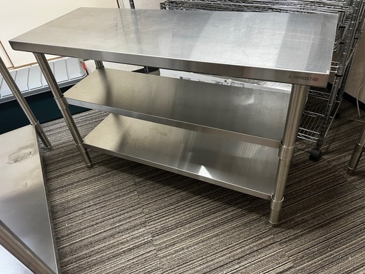 KIPROSTARステンレス 作業台 業務用 調理台 厨房 キッチン 3段タイプ　1200×450×800