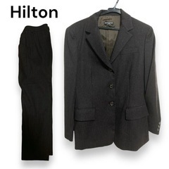 Hilton Time イタリア製 ストライプ パンツスーツ 上下 レディースの画像