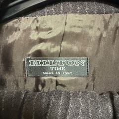 Hilton Time イタリア製 ストライプ パンツスーツ 上下 レディースの画像