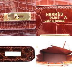 エルメス HERMES ハンドバッグ バーキン30 ポロサス ブラウン系の画像